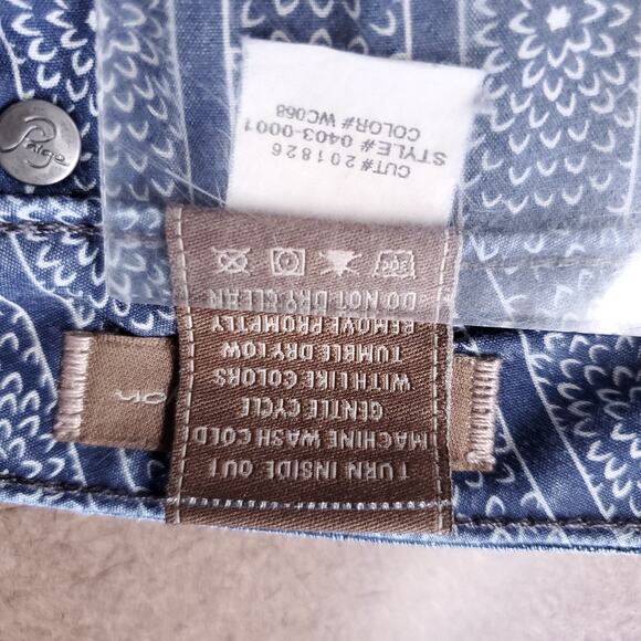 Paige Laurel Canyon Slim Flare Jeans Women 28 Blue Low Rise Stretch Faded Y2K - Picture 9 of 9